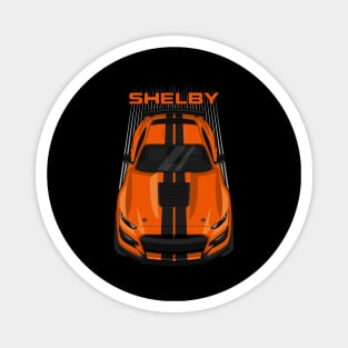 Ford Mustang Shelby GT500 2020-2021 - Twister Orange - Black Stripes Magnet